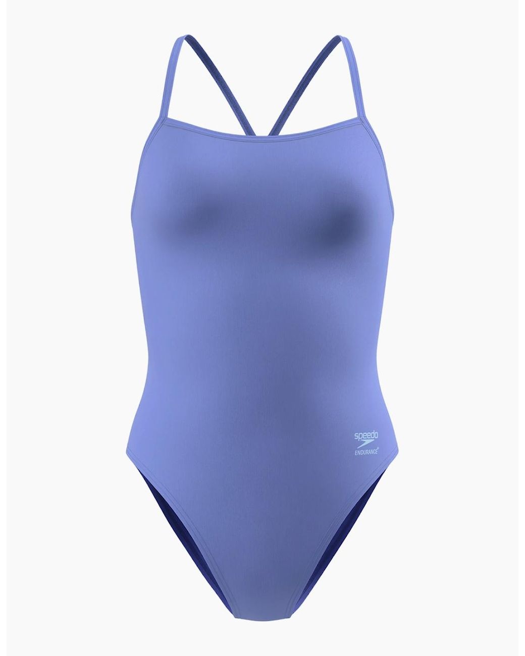 Speedo Blue Ladies 2.0 Solid V-Cut One Piece Swimsuit