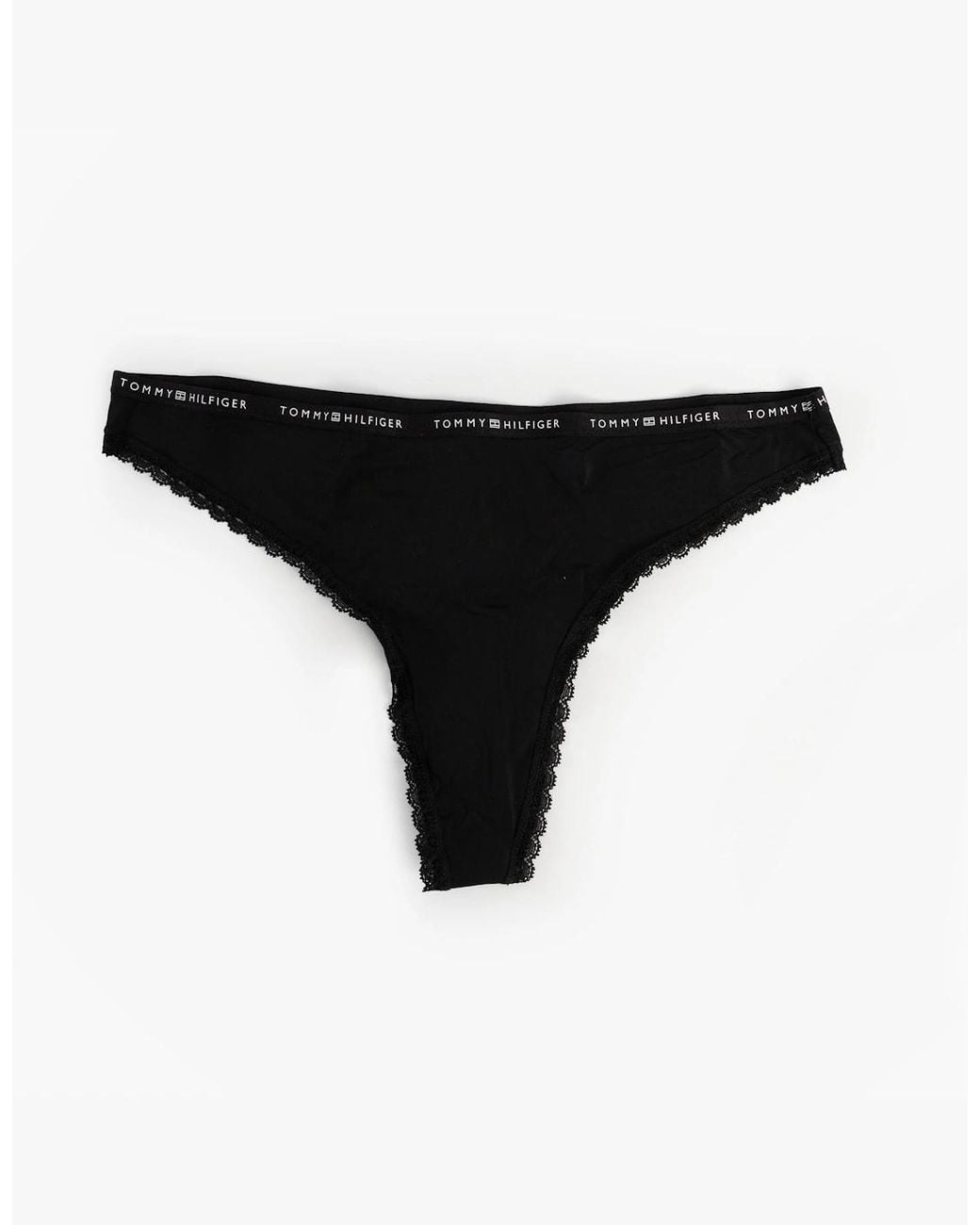 Tommy Hilfiger Black Lace 3 Pack Thongs
