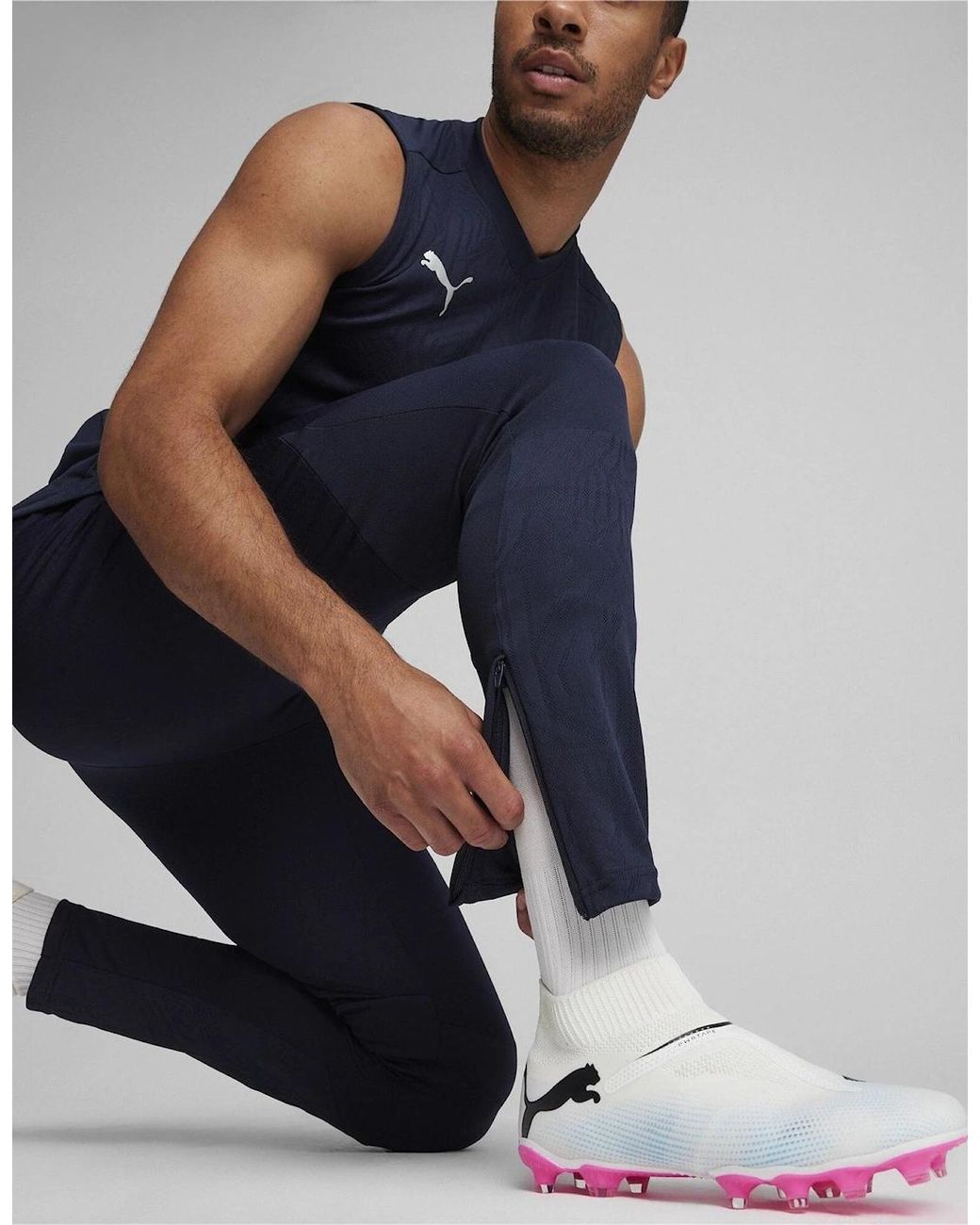 PUMA Black Teamfinal Performance Tracksuit Bottoms for men