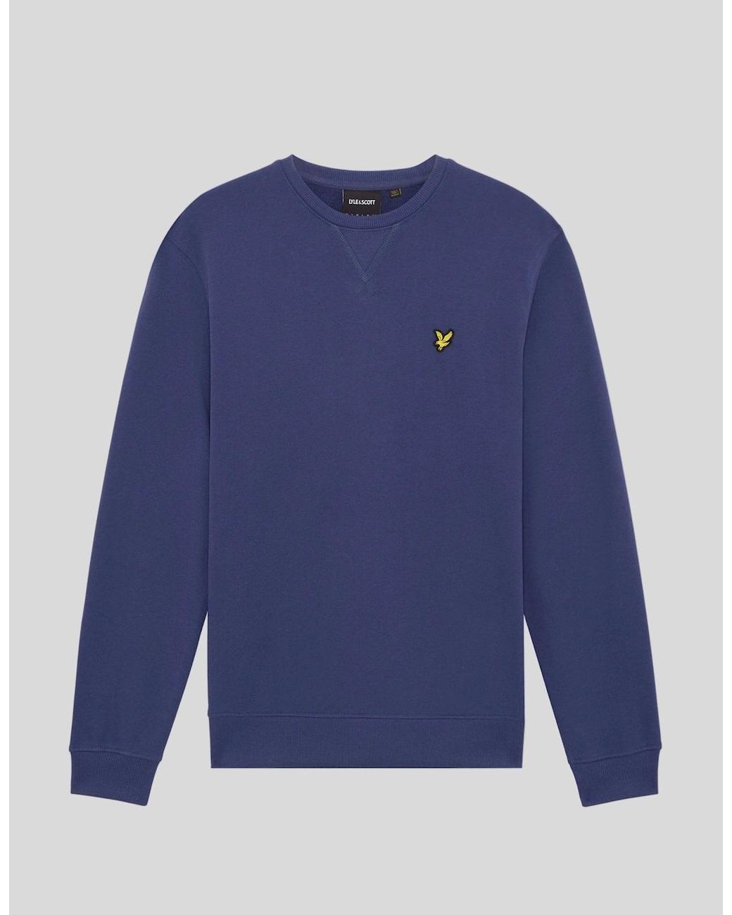 Lyle & Scott Blue Cotton Crew Neck Sweatshirt for men