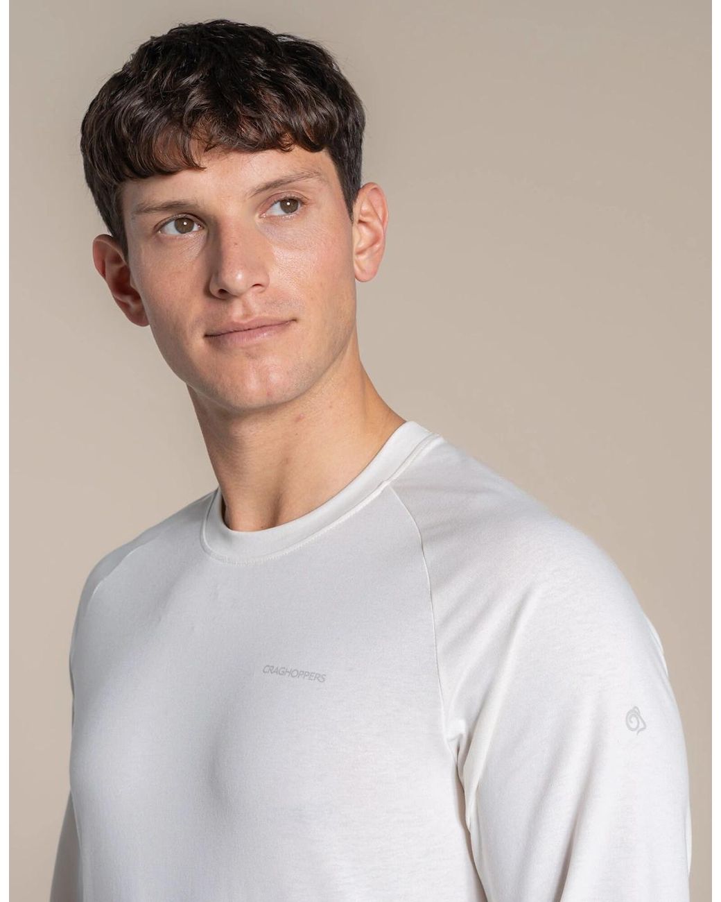 Craghoppers White Nour Nosilife Long-Sleeved T-Shirt for men