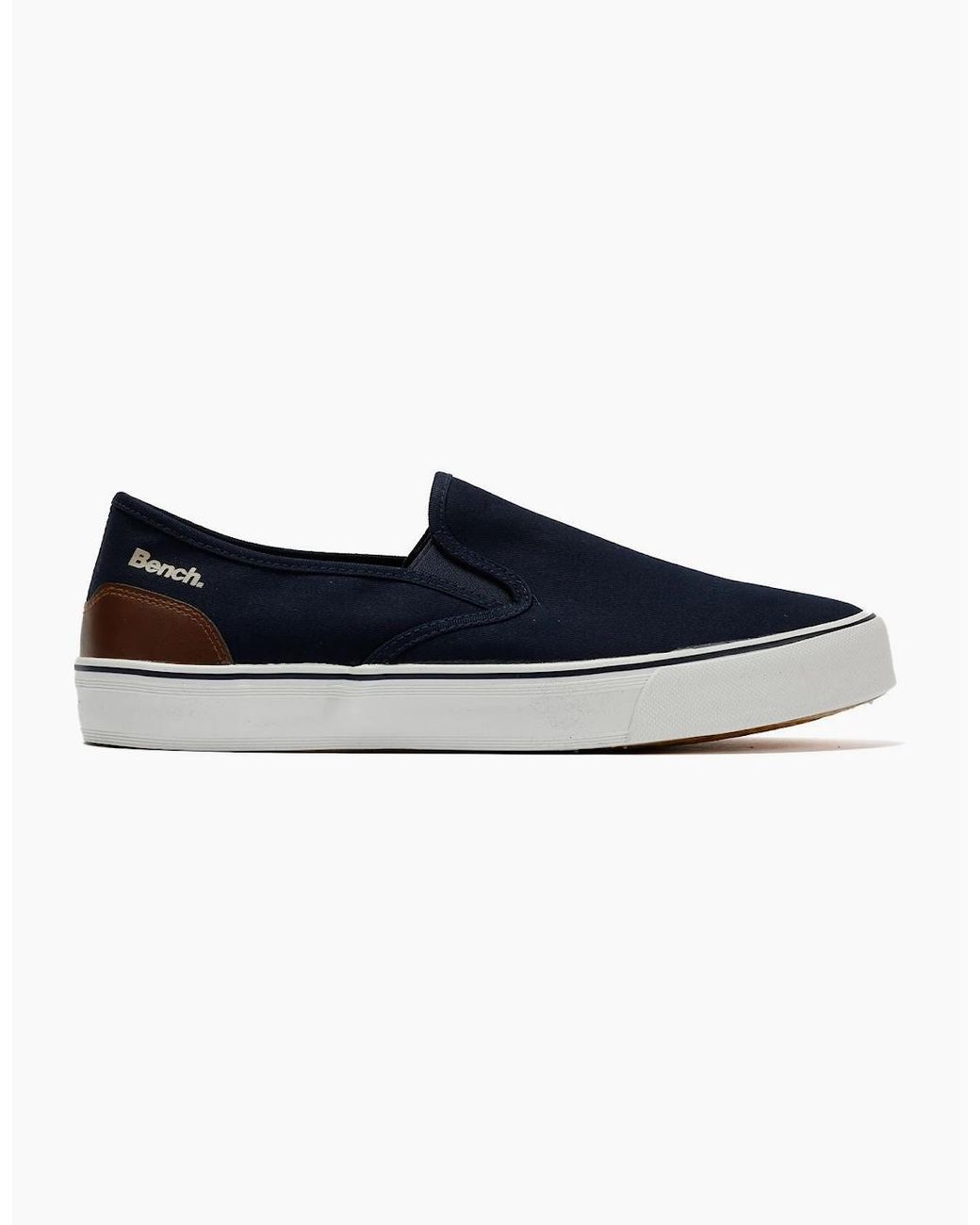 Bench Blue Dalton Canvas Slip On Trainers for men