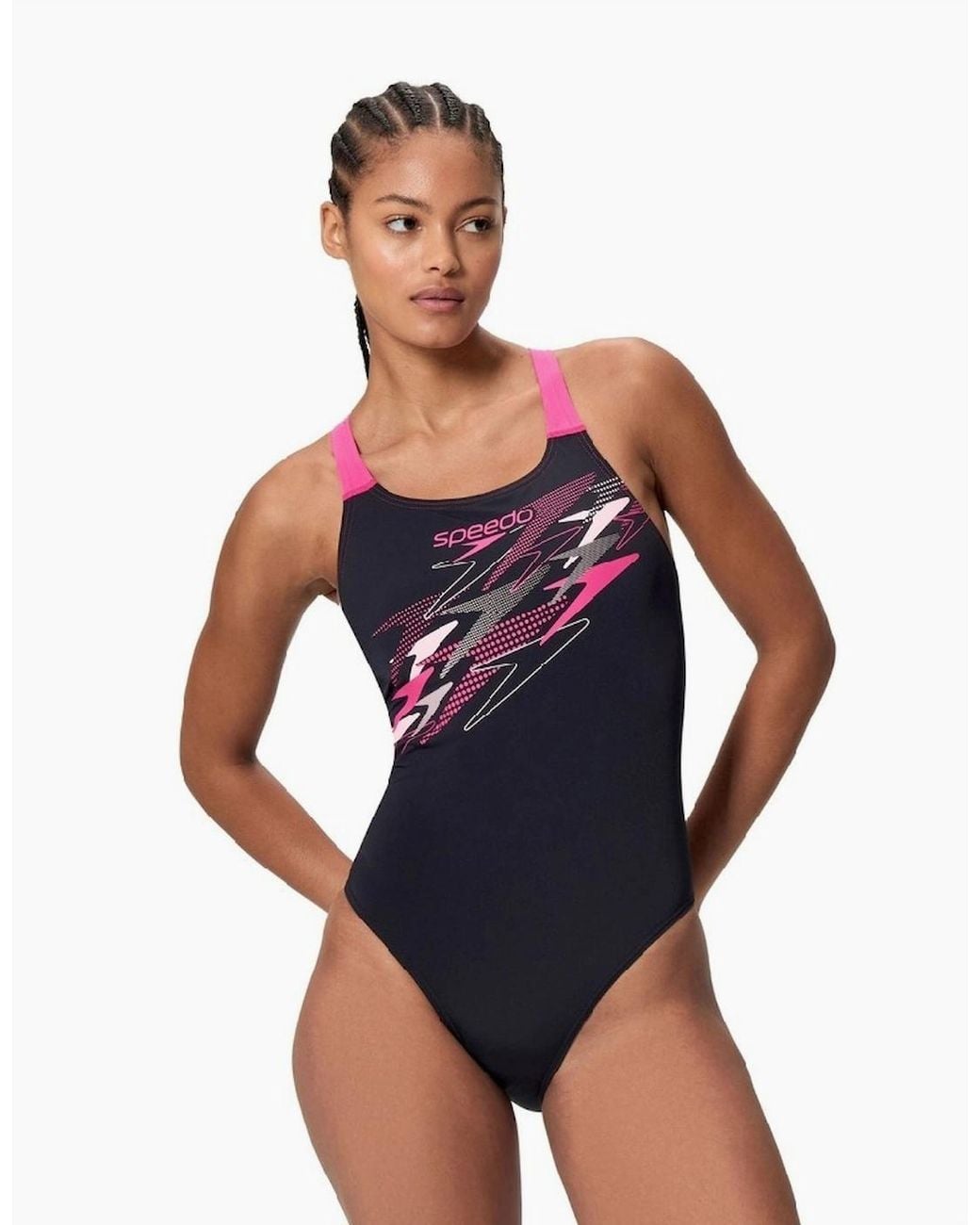Speedo Blue Ladies Medley Logo One Piece Swimsuit