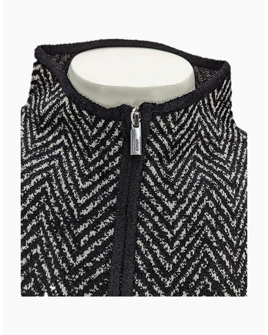 Armani Black Collezioni 6Xme12 Mm07Z Cardigan Knitwear Zipped Sweatshirt Jumper
