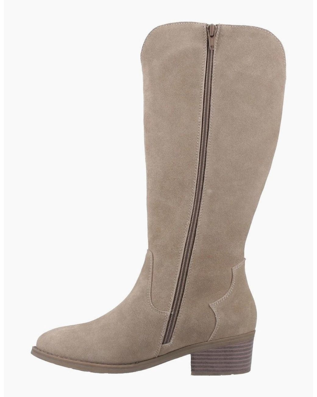 Hush Puppies Brown Isabella Long Boot Cowboy & Western Boots Taupe