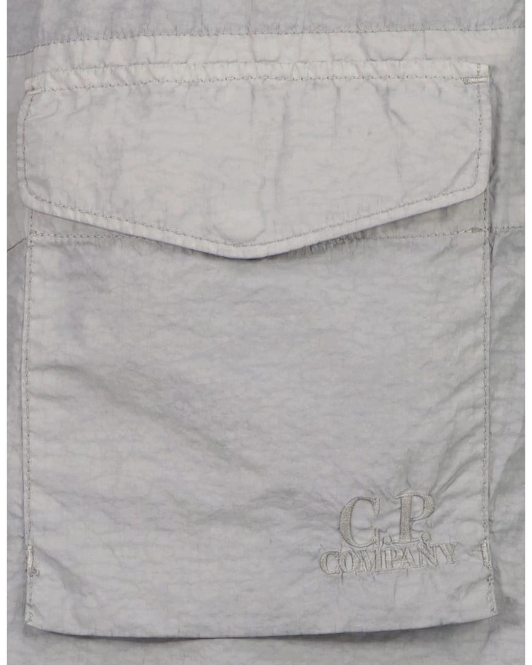 C P Company Gray Flatt Nylon Pocket Swim Shorts for men