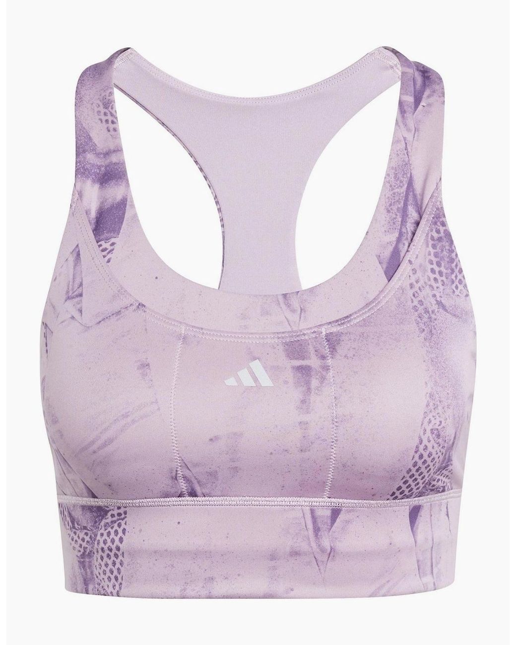 Adidas Purple Ladies Snakeskin Pocket Sports Bra