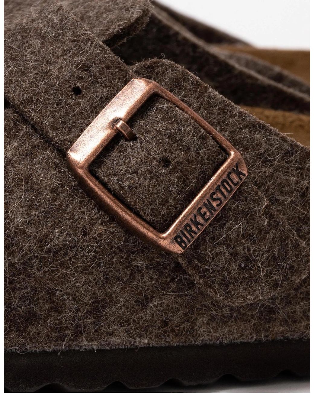 Birkenstock Boston Brown Wool Felt Clogs