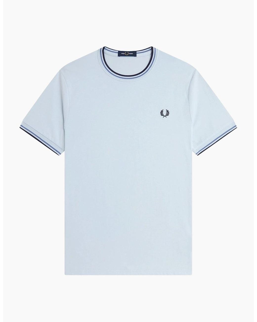Fred Perry Blue Twin Tipped T-Shirt for men