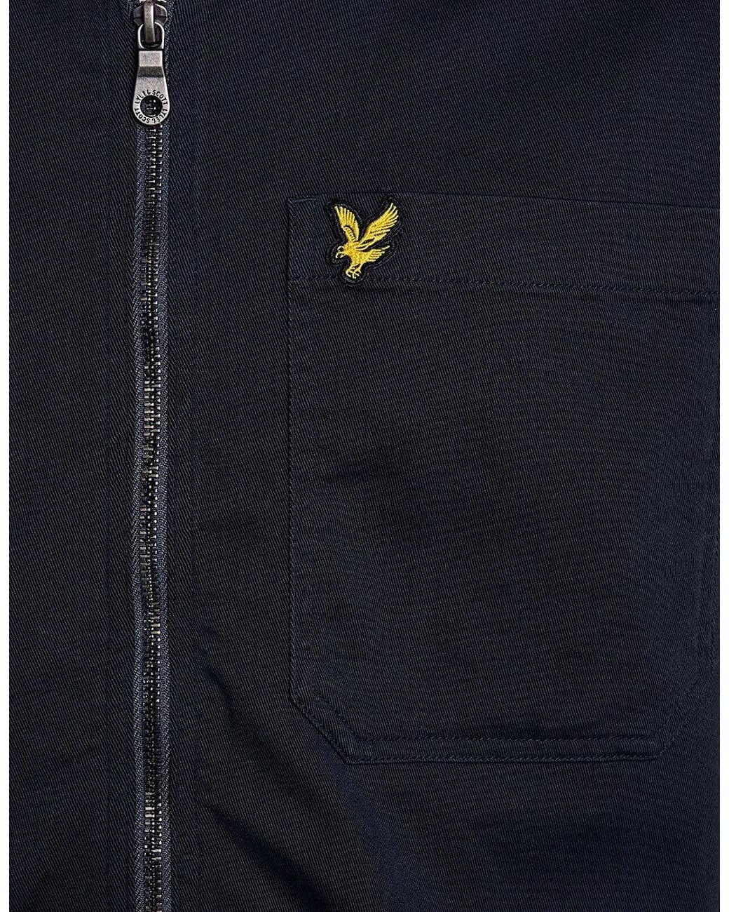 Lyle & Scott Blue Lightweight Enzyme Wash Overshirt for men