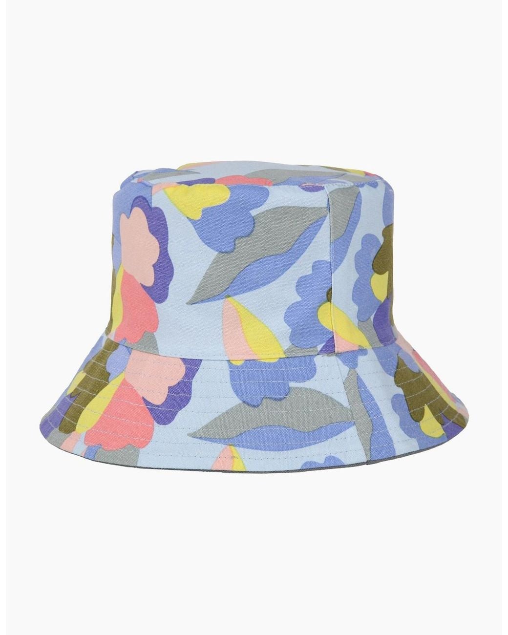 Regatta Blue Ladies Abstract Floral Reversible Bucket Hat
