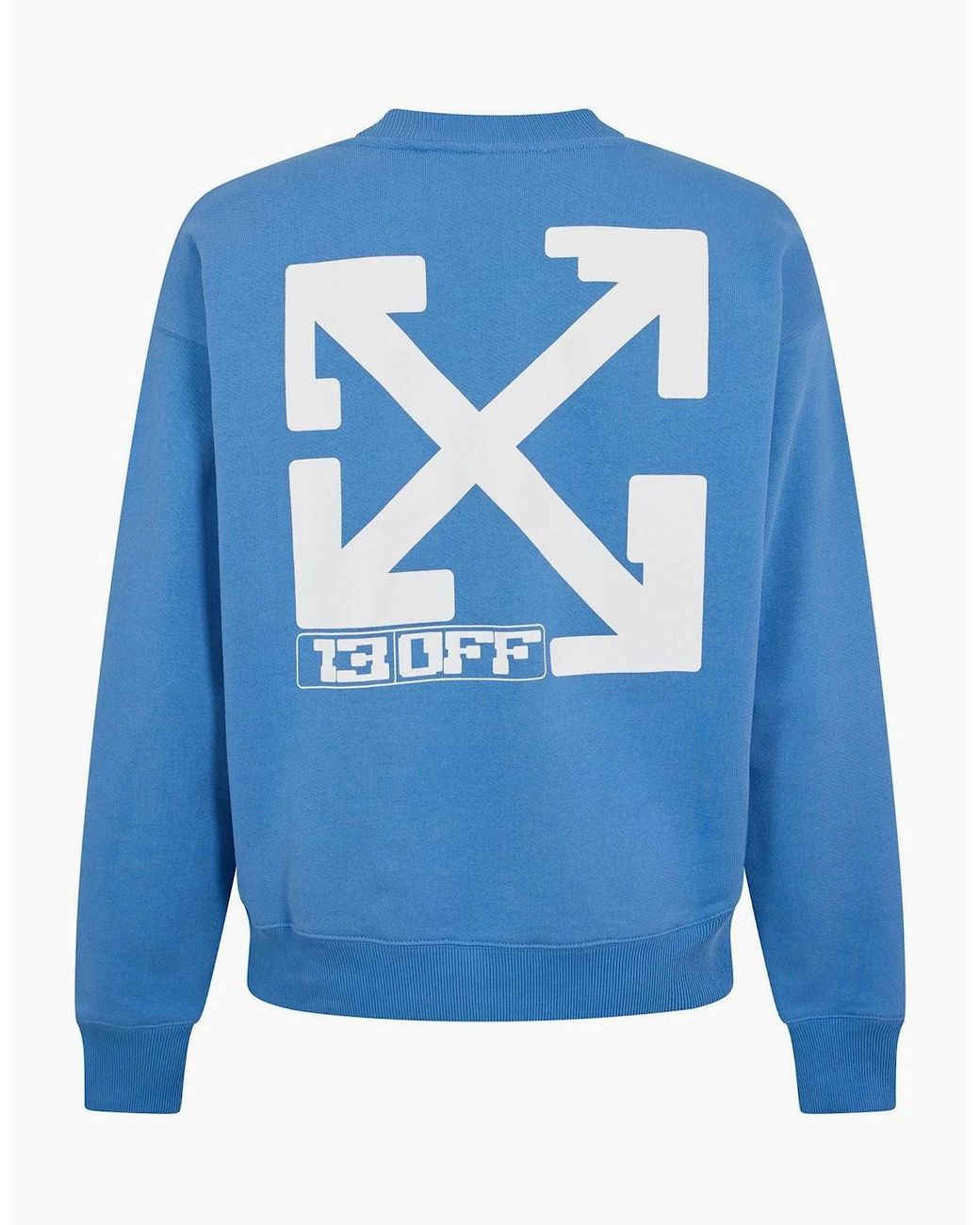 Off-White c/o Virgil Abloh Blue Crew Sweatshirt for men