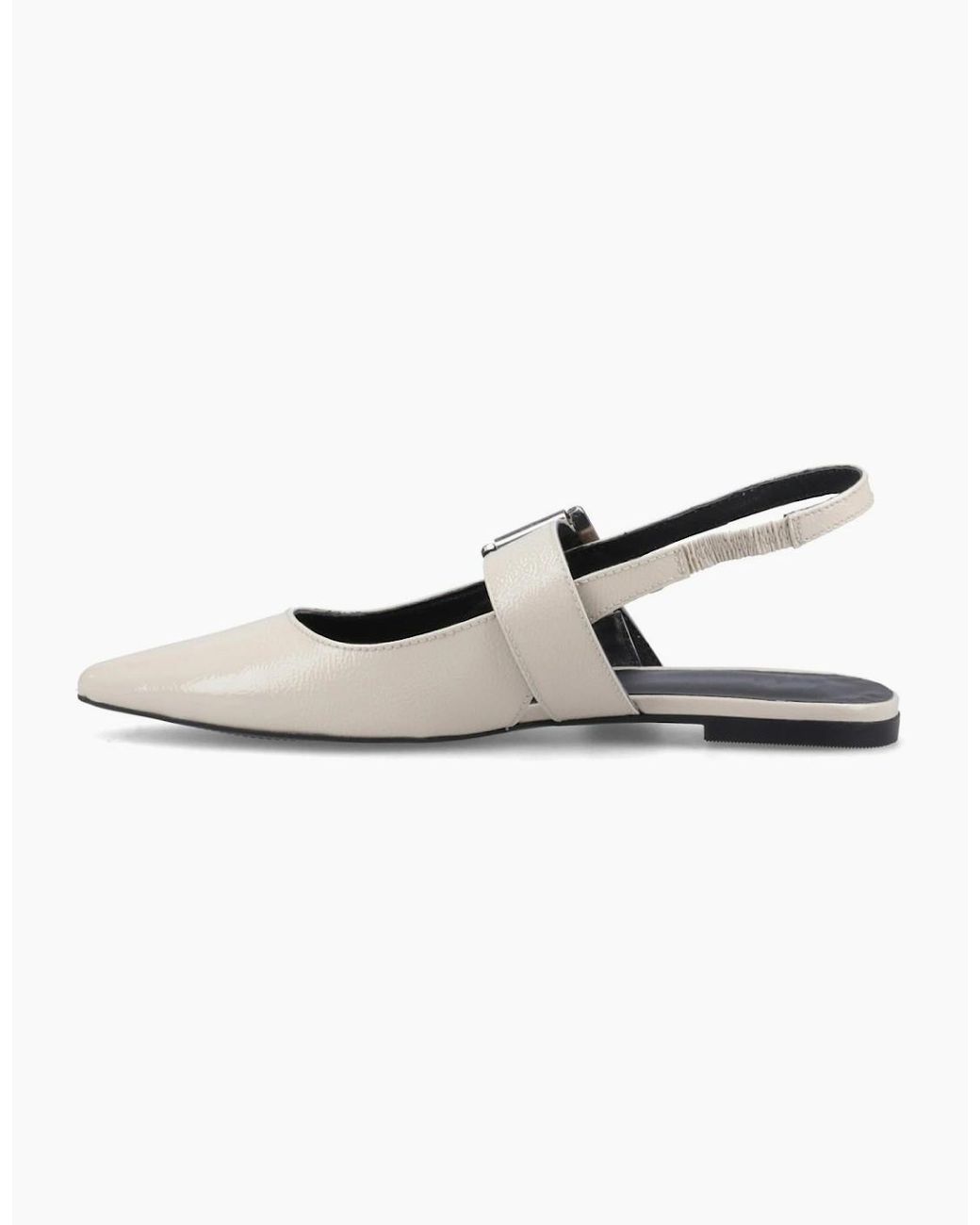 Hush Puppies White Diya Buckle Mary Jane Shoes