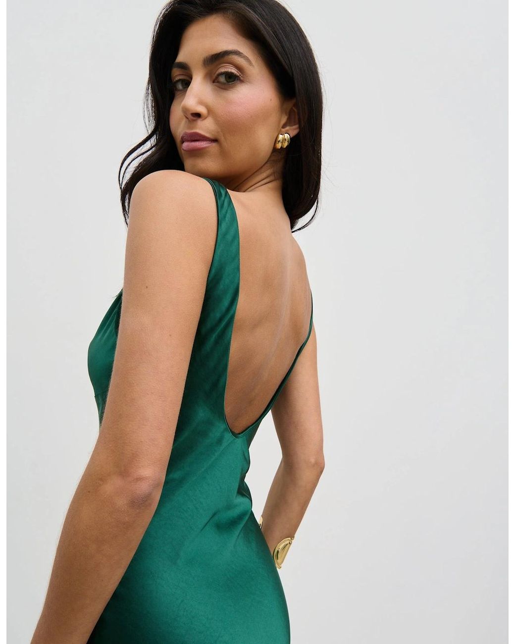 Pretty Lavish Green Piper Midi Dress