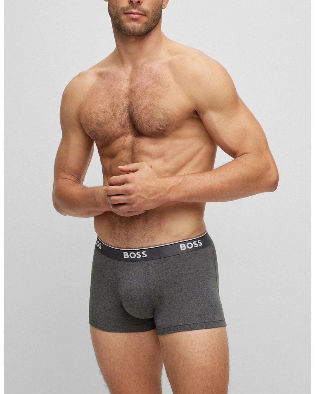 Boss Gray Boss 3 Pack Power Trunks Nos for men