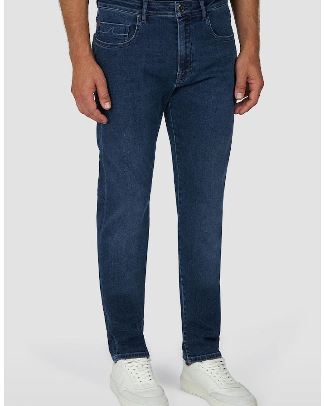 Paul & Shark Blue Comfort Rivet Stretch Denim Jeans for men