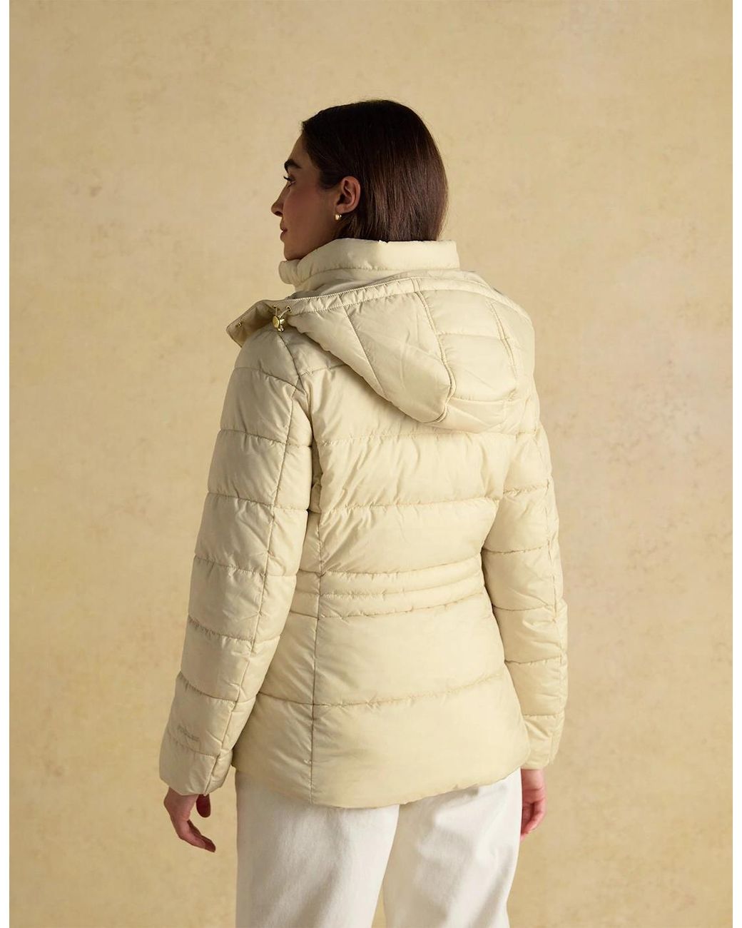 Joules Natural Hadlow Puffer Jackets Neutral