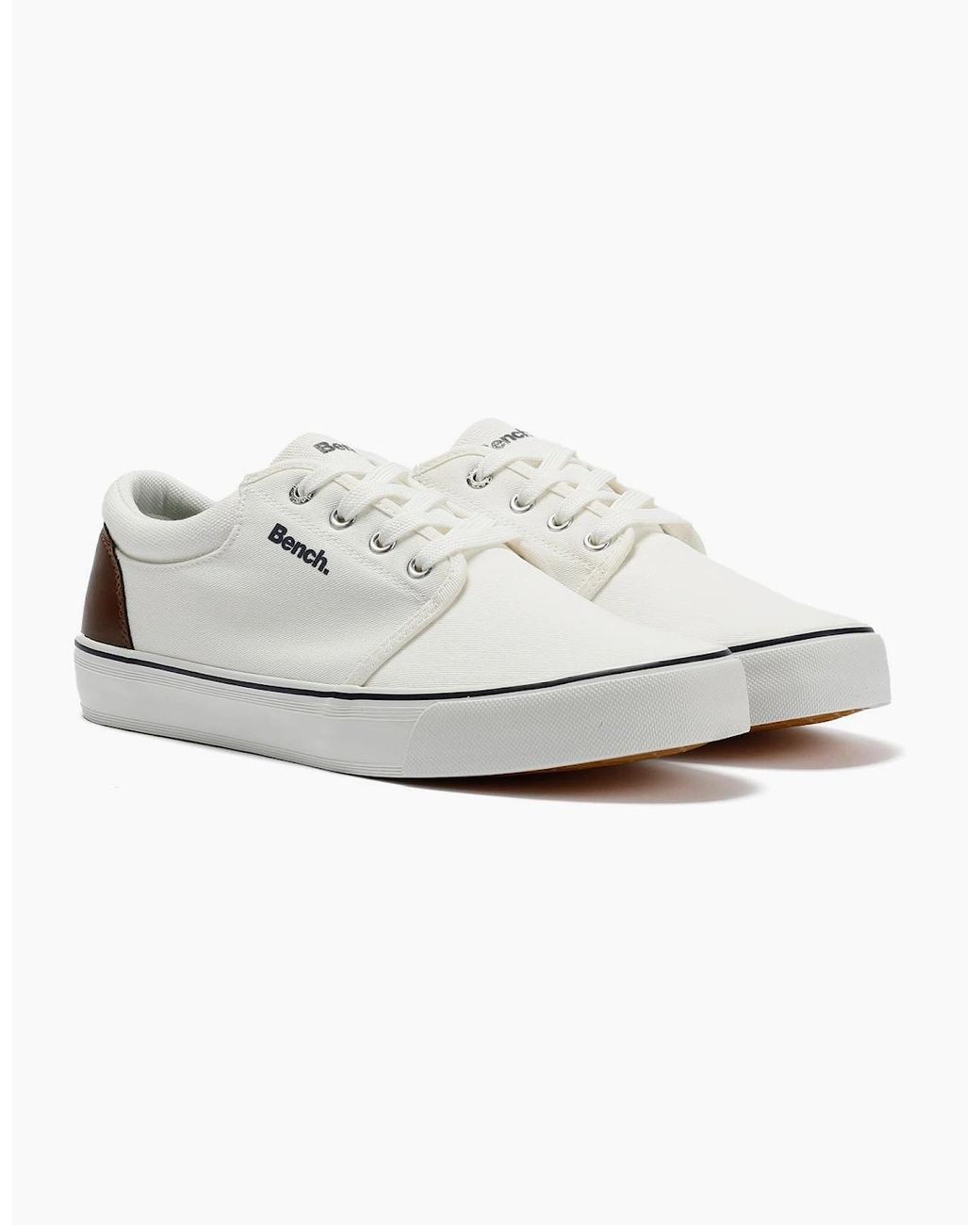 Bench White Donnie Canvas Trainers for men