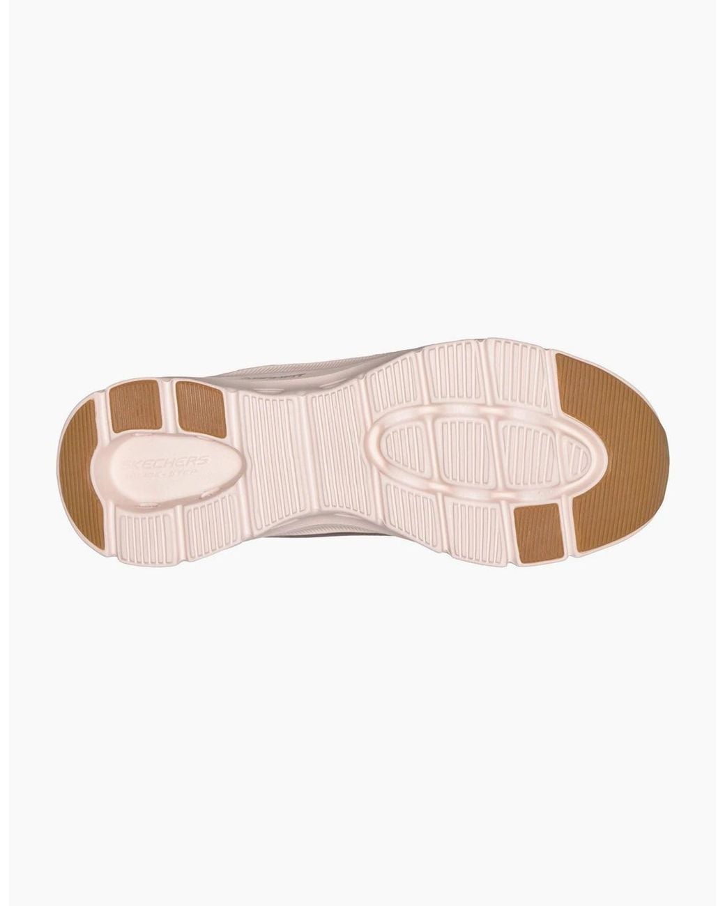 Skechers Brown Arch Fit Glide-Step Pro Golden Pace Textile Trainers
