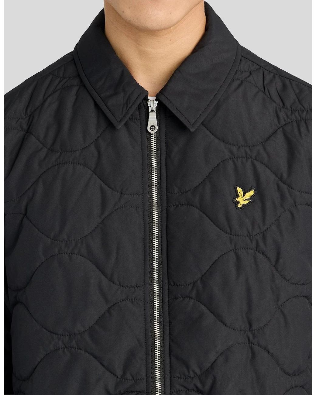 Lyle & Scott Gray Quilted Ripstop Jacket for men