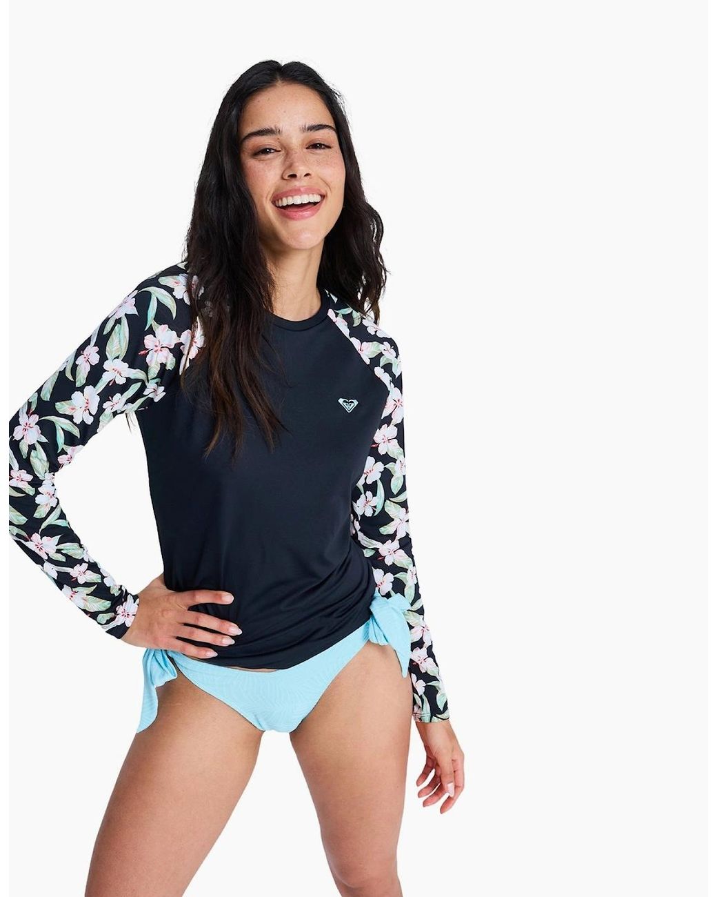 Roxy Blue Ls Lycra Long Sleeve Rash Vest