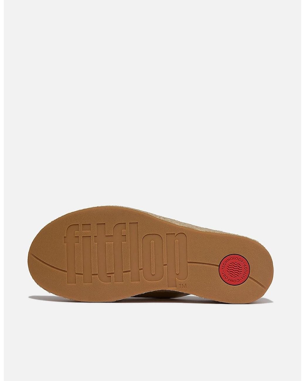 Fitflop Natural Platfforms Espadrille Leather Wedge Cross Slides