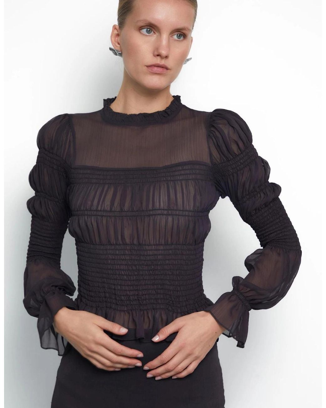 No Emotions UK Black The Mia Blouse