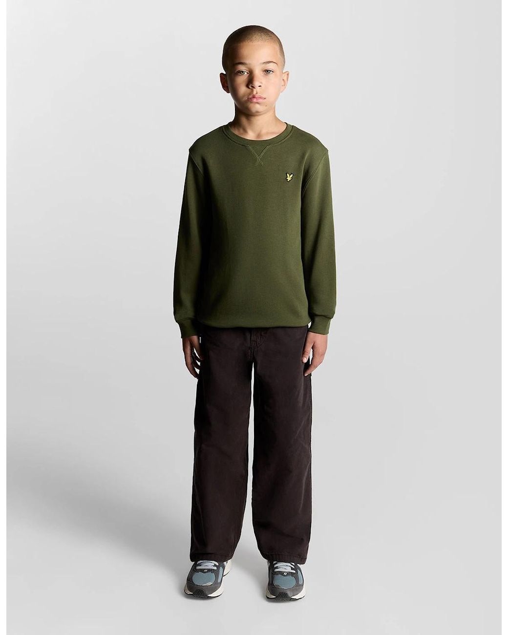 Lyle & Scott Green Classic Crew Neck Sweatshirt for men