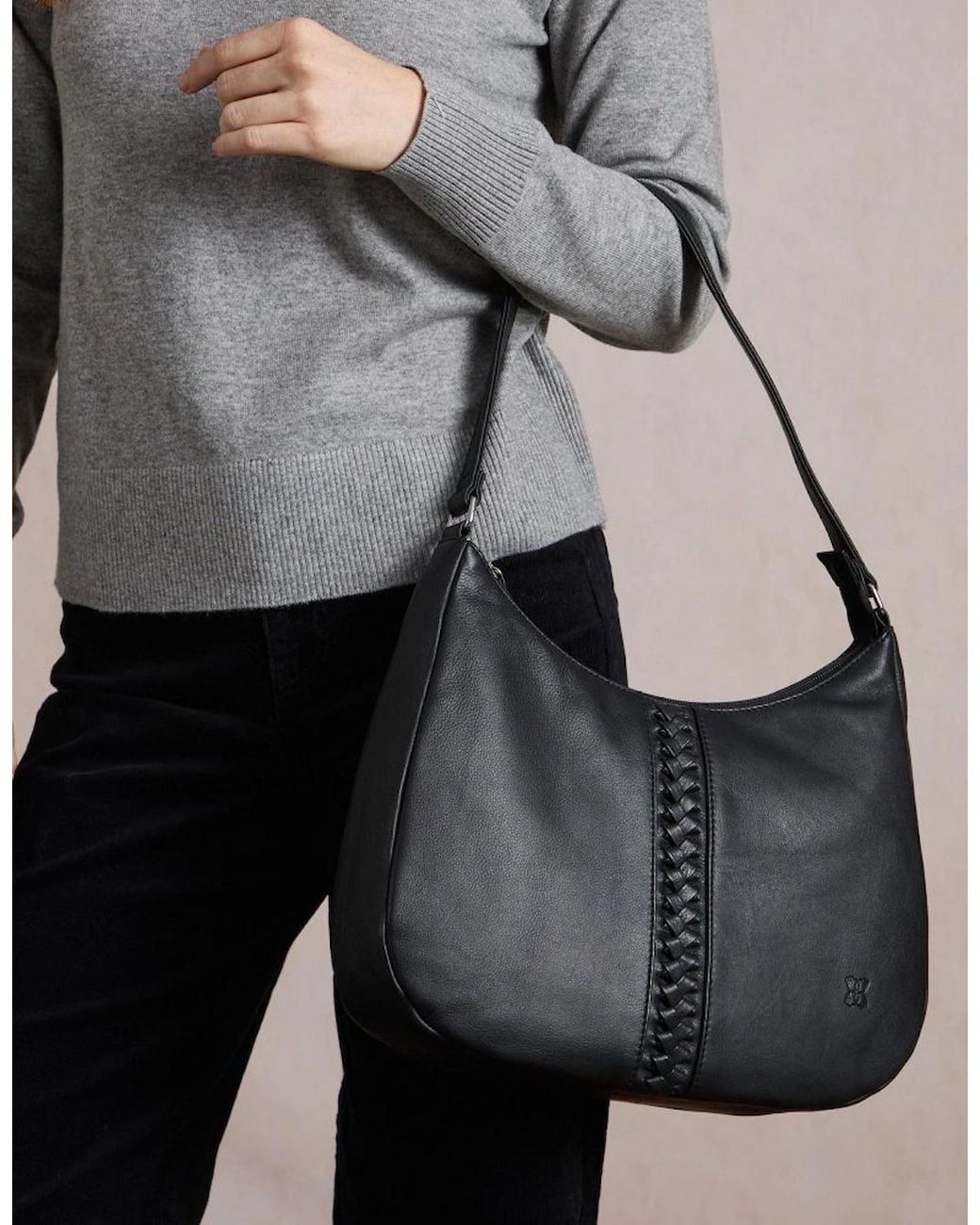 Lakeland Leather Black Selside Shoulder Bag