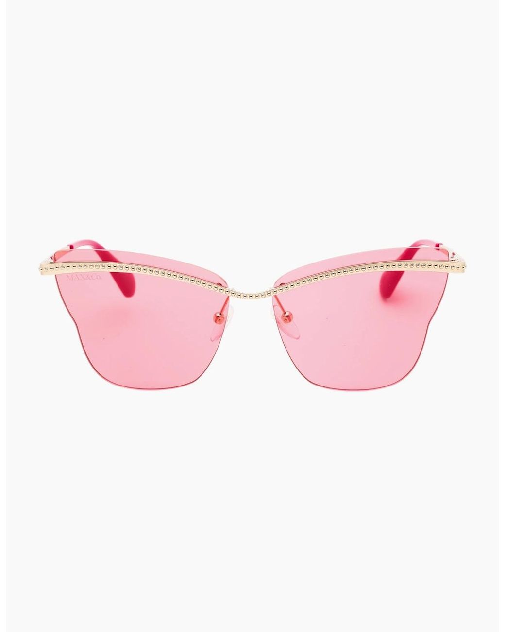 MAX&Co. Pink Frame Bordeaux Gradient Sunglasses