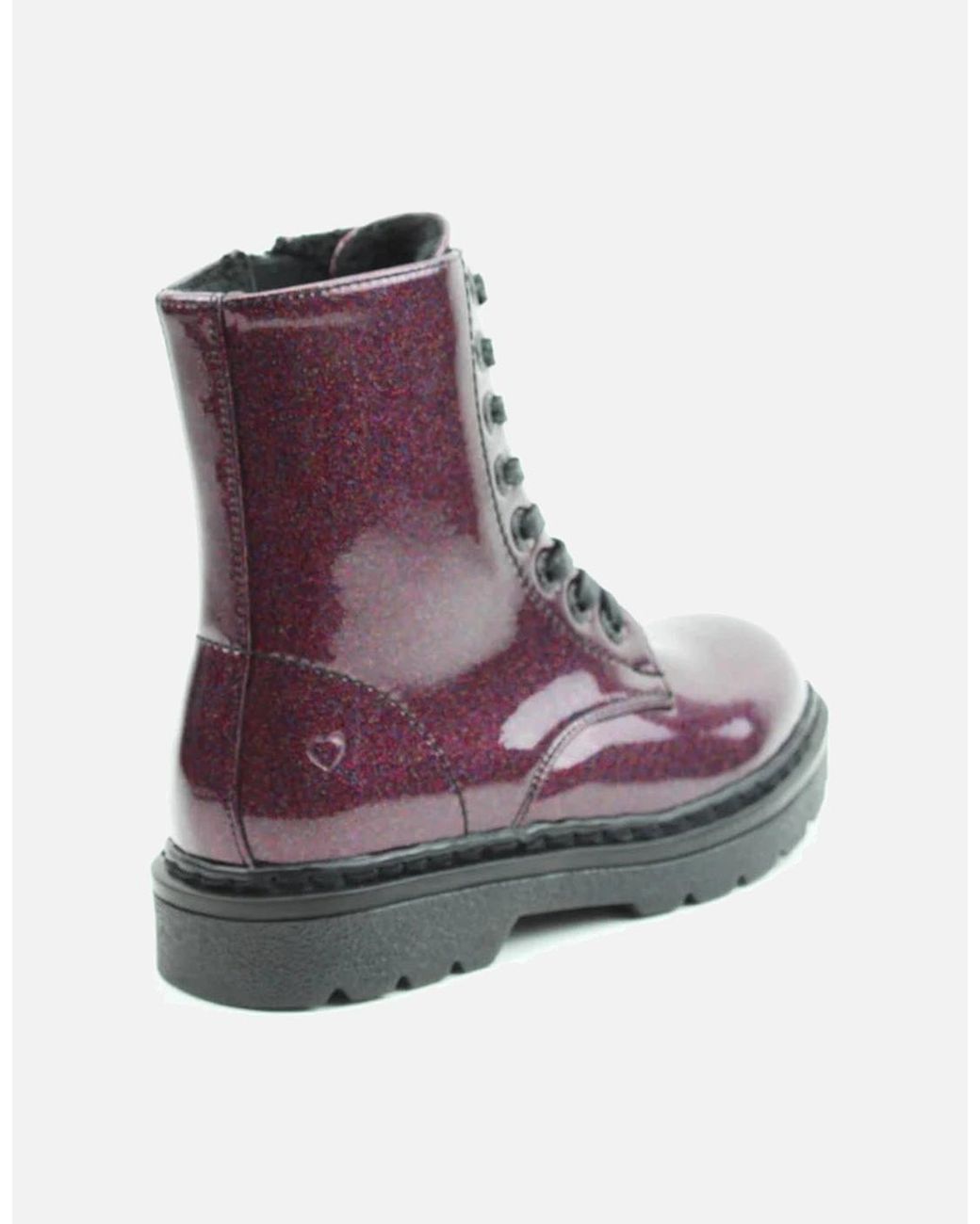Heavenly Feet Purple Justina2 Glitter Ankle Boots Glitter