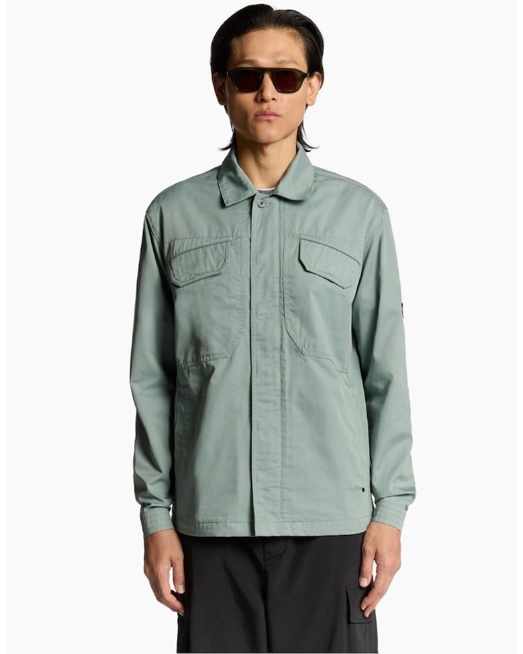 Lyle & Scott Green Lyle & Scott Multi Pocket Overshirt for men