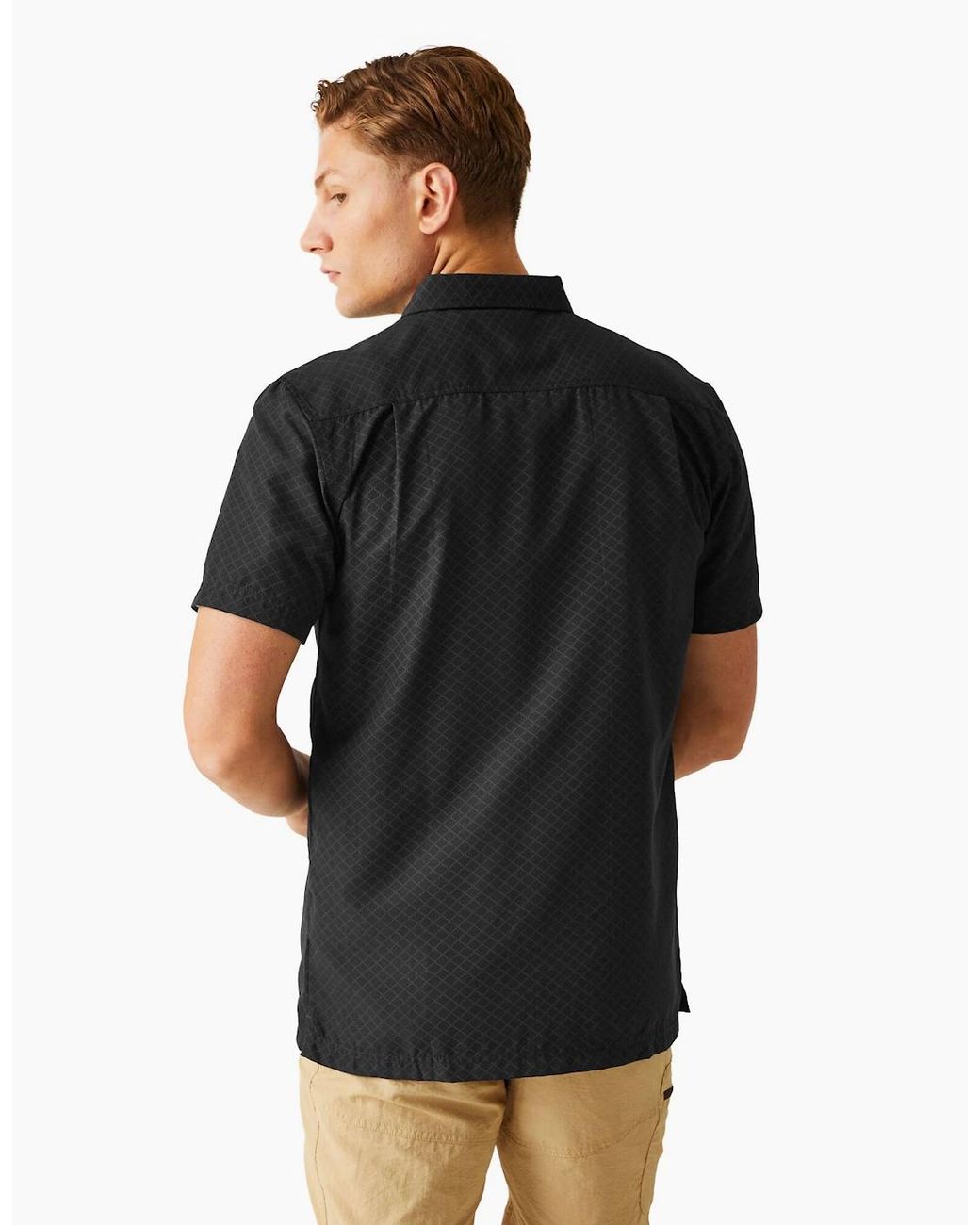 Regatta Black Mindano Viii Criss-Cross Shirt for men