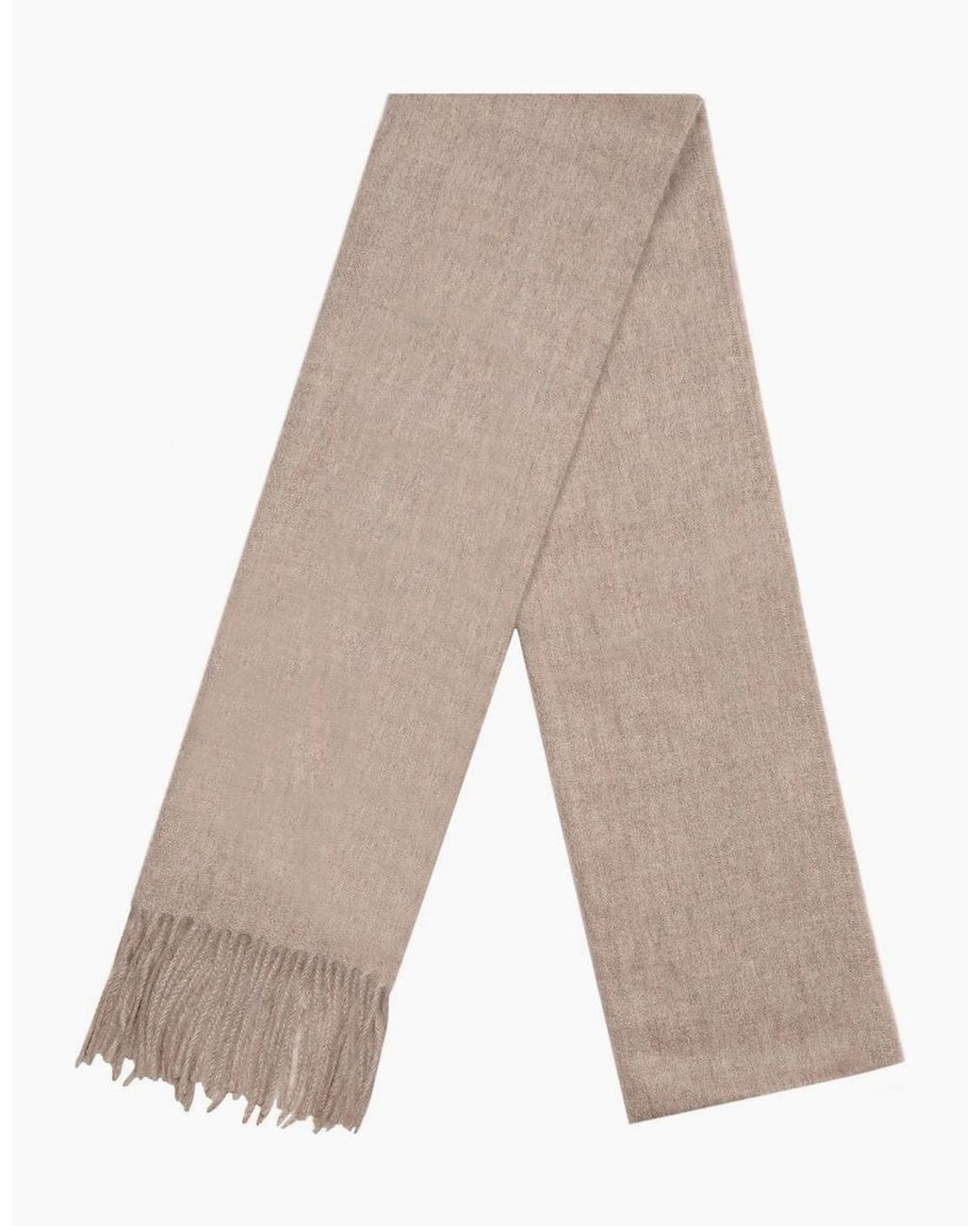 Barbour White Plain Lambswool Scarf