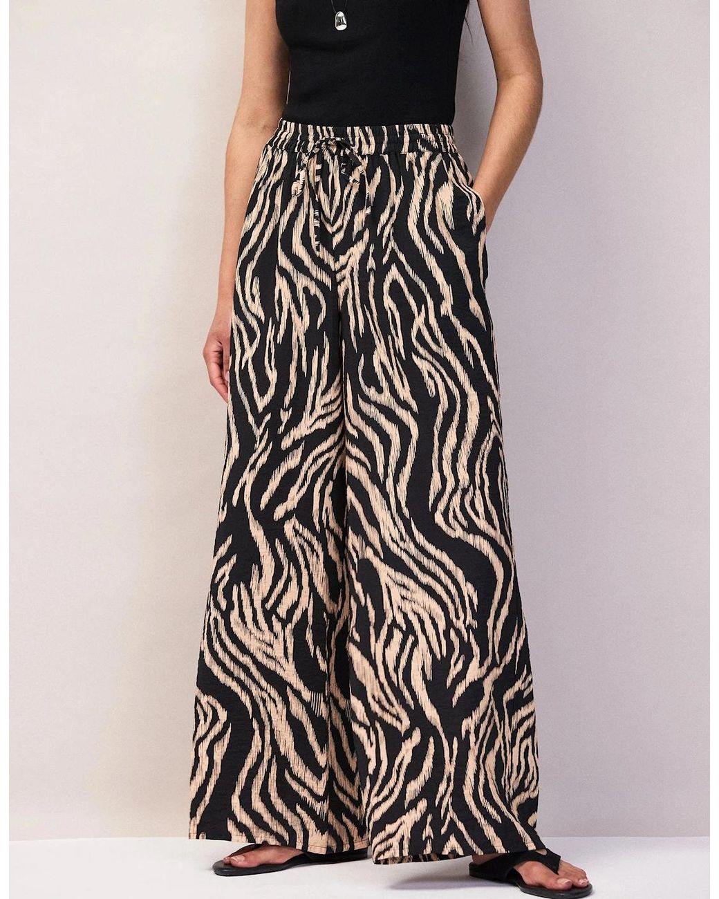 Ro&zo White Zebra Print Trousers