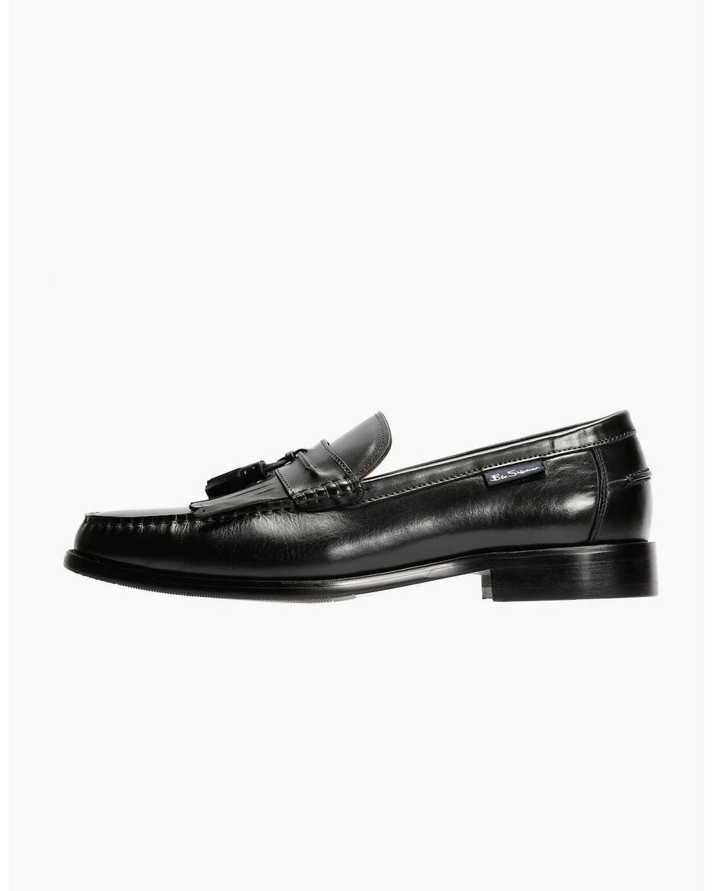 Ben Sherman Black Buster Leather Loafers for men