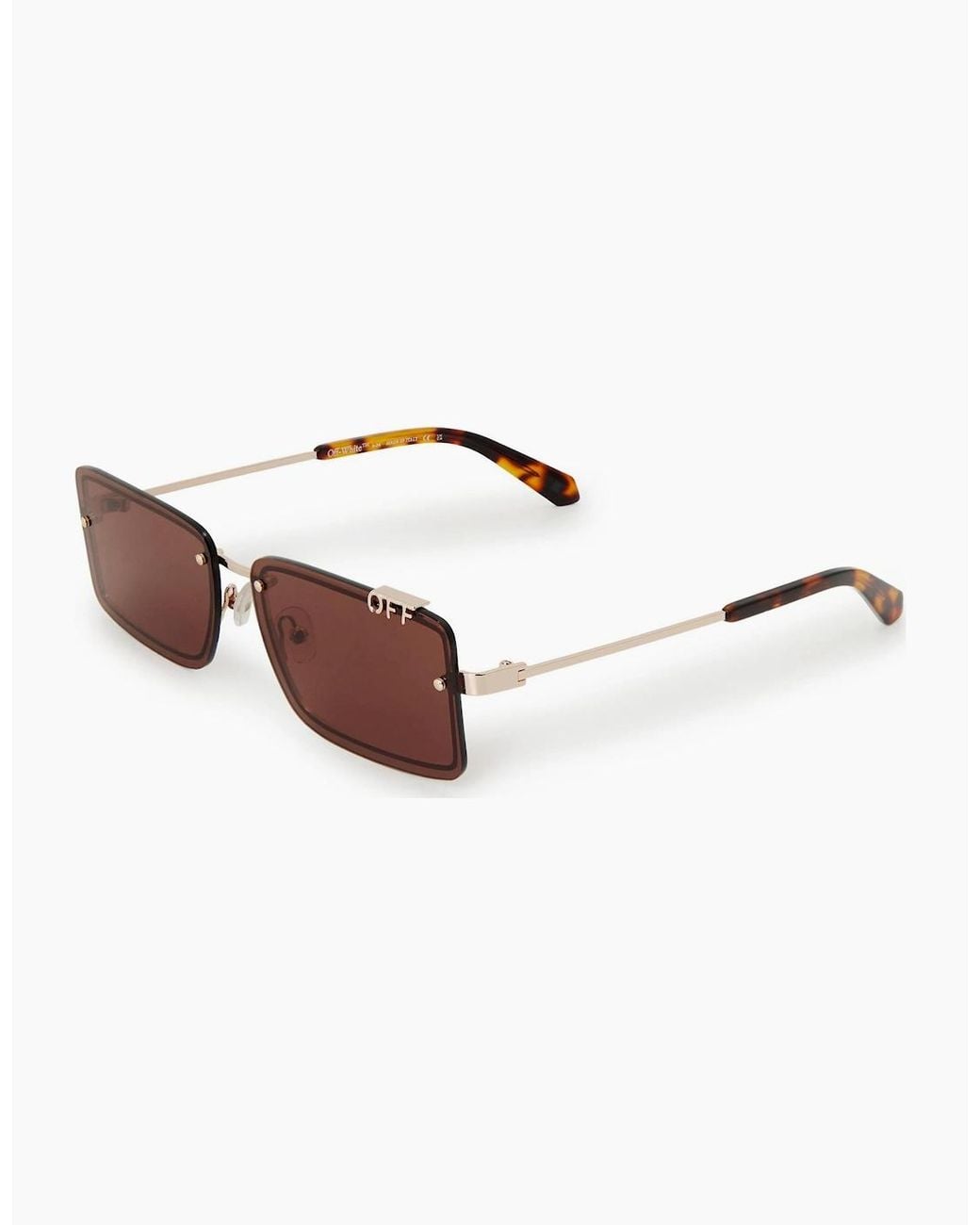 Off-White c/o Virgil Abloh Brown Off Tampa Sunglasses for men