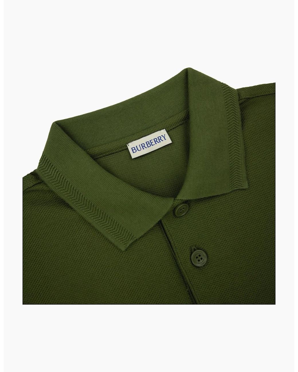 Burberry Green Ekd Cotton Polo Shirt for men