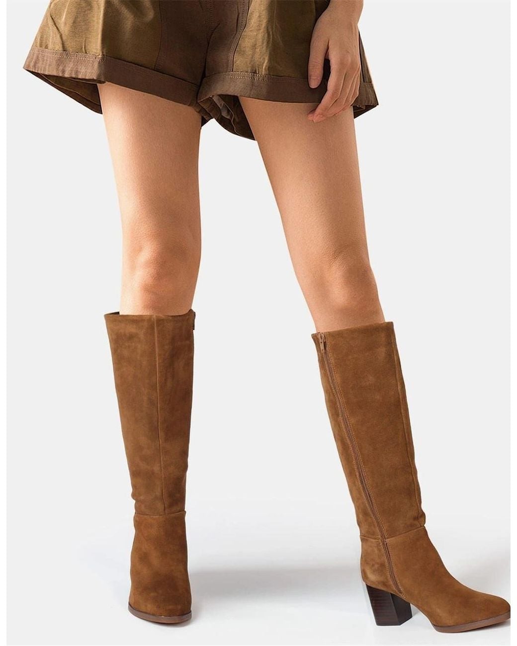 Biba Black Suede Knee High Boot Ladies