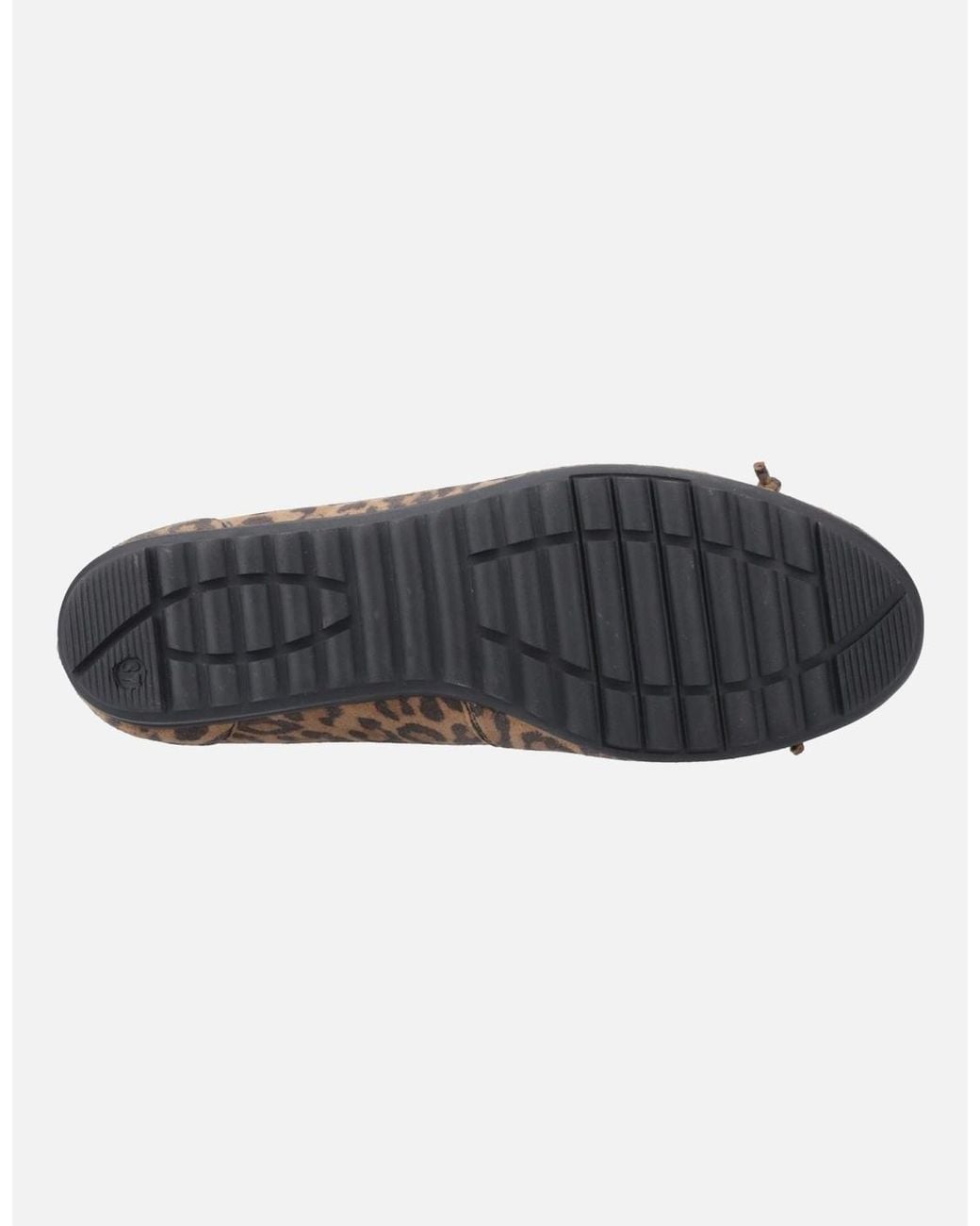 Hush Puppies Brown Lucille Leather Leopard Flats