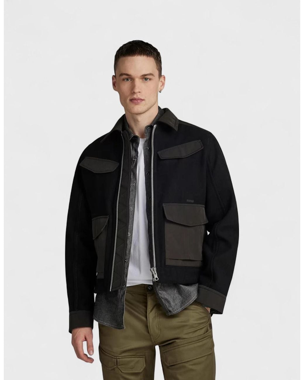 G-Star Black Raw Short Jacket for men