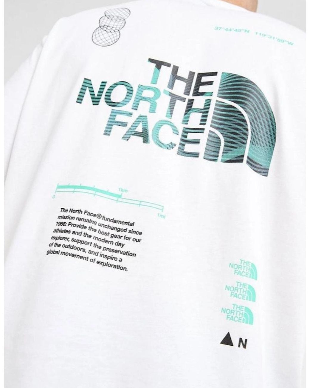 The North Face White Graphic Relaxed Ss for men
