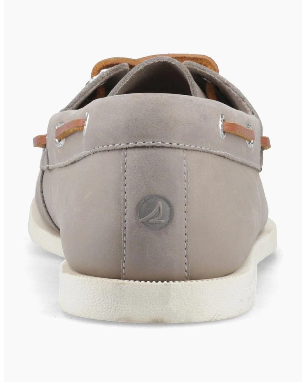 Sperry Top-Sider Gray Sperry Tacoma 2 Eye Boat Leather Boat Shoes for men