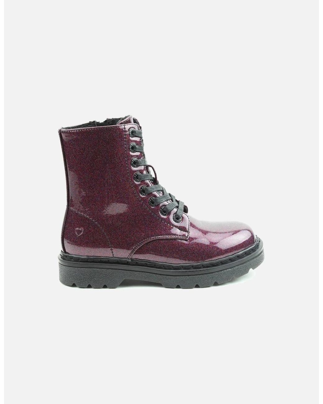 Heavenly Feet Purple Justina2 Glitter Ankle Boots Glitter