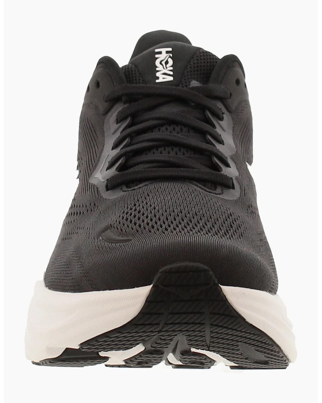 Hoka One One Black Running Trainers Chunky Clifton 11 Lace Up Uk Size