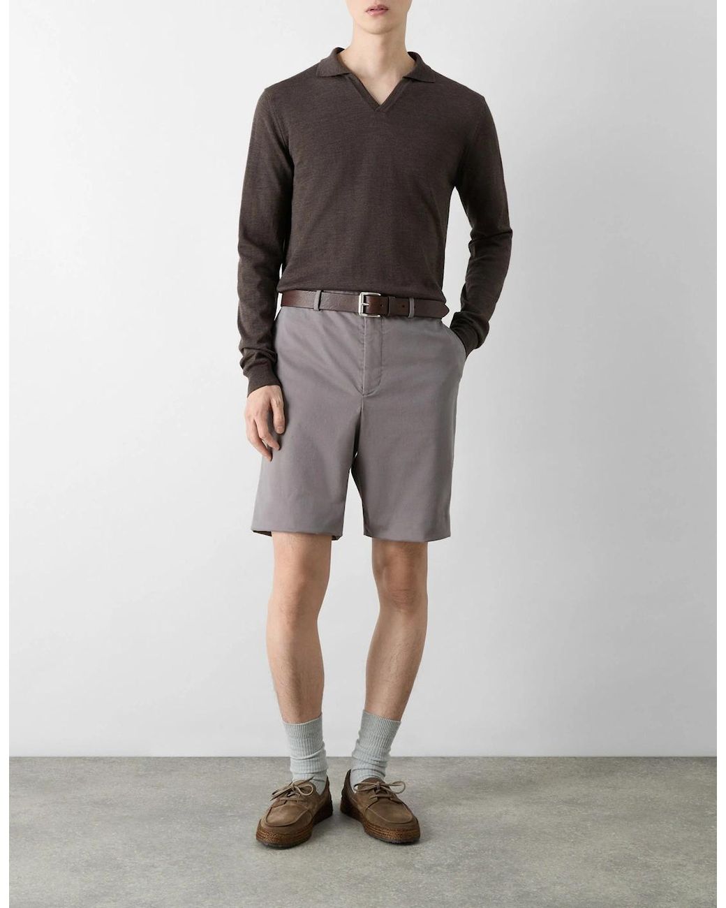 Oliver Sweeney Gray Sistelo Chino Shorts for men