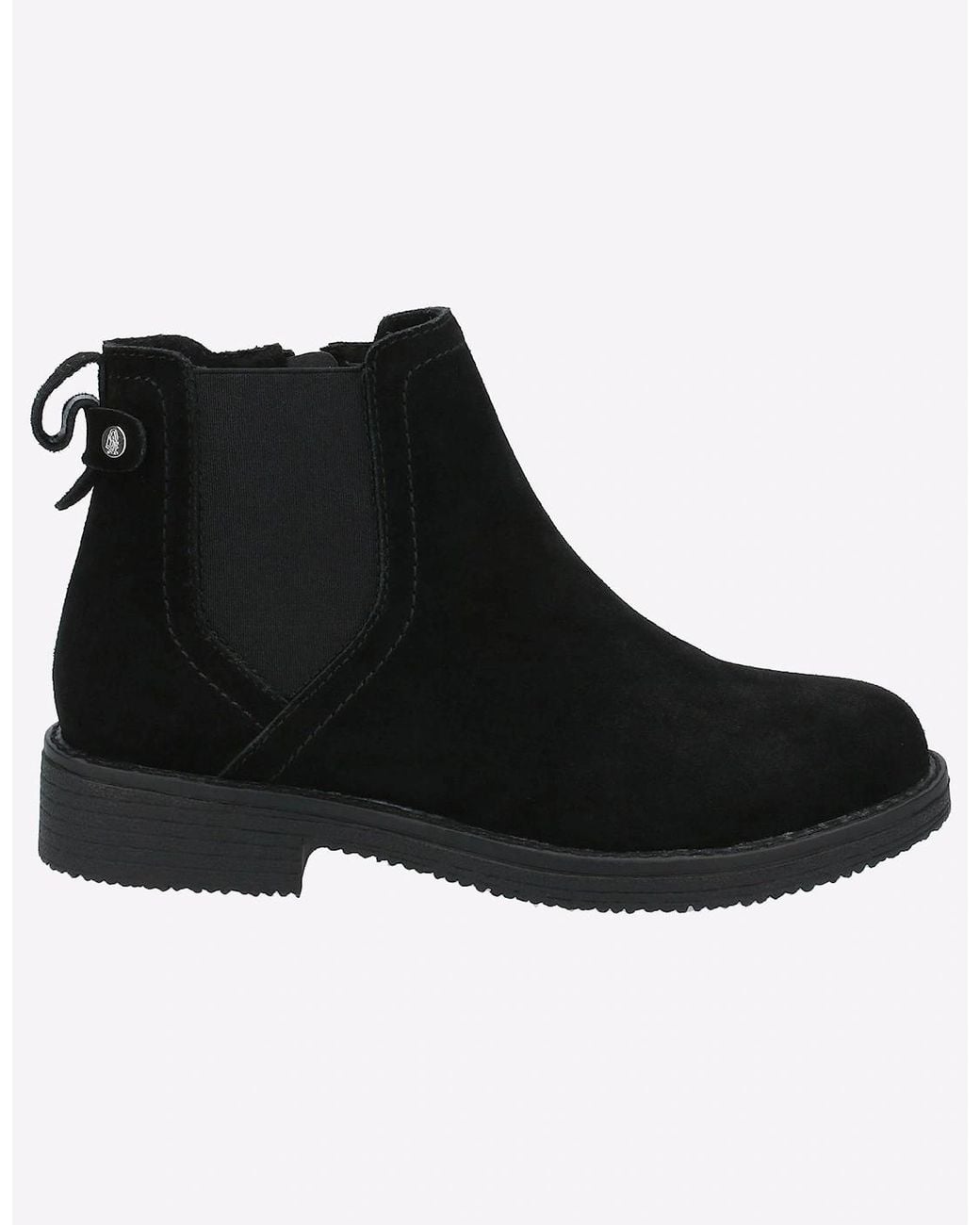 Hush Puppies Black Maddy Memory Foam Leather Boots