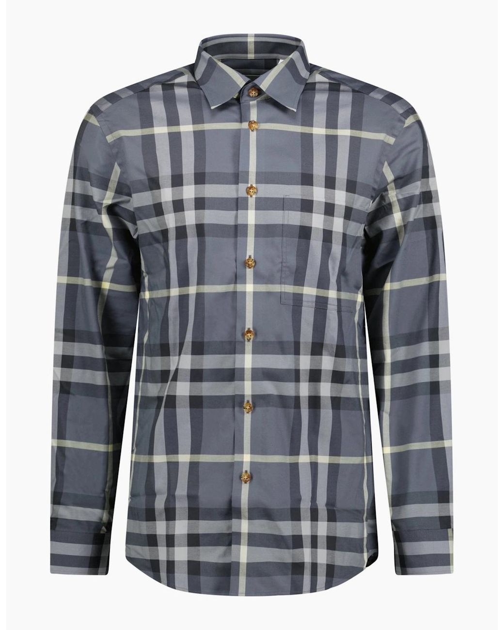 Burberry Blue 'Claverdon' Check Shirt for men