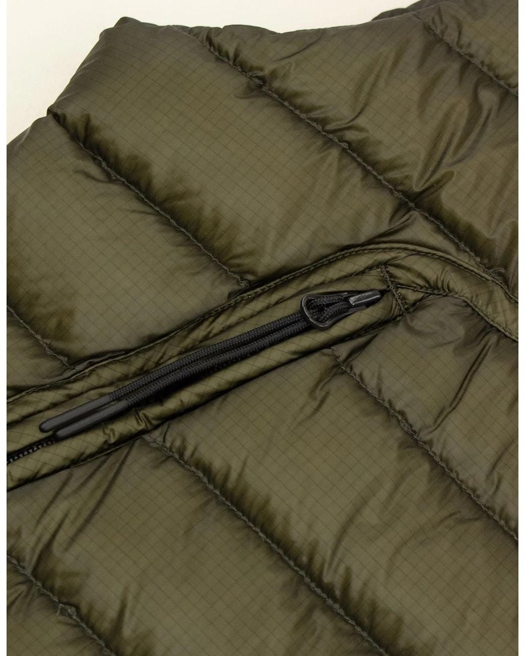 C P Company Green D.D. Shell Down Lens Gilet Khaki 683 for men