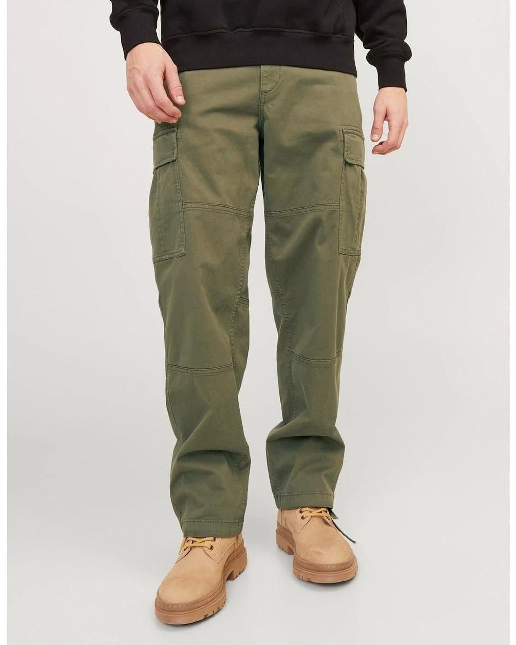 Jack & Jones Green Harlow Cargo Trouser for men
